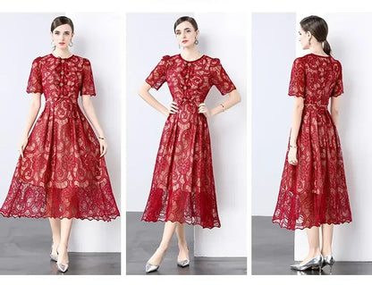 Vestido de Renda Elegante Madeleine