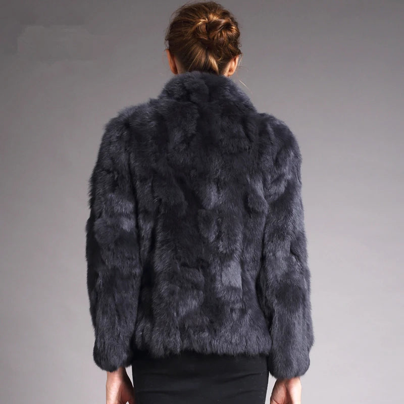 Casaco Feminino de Pele de Coelho Fancy Margaux