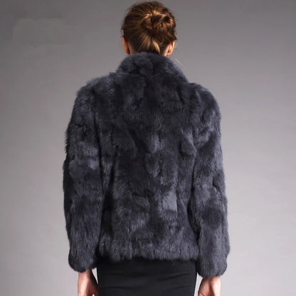 Casaco Feminino de Pele de Coelho Fancy Margaux
