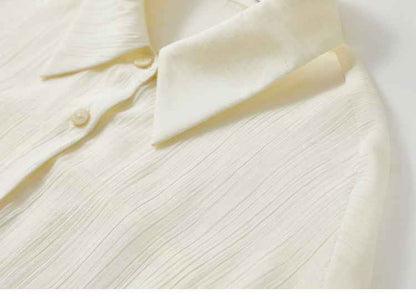 Conjunto Feminino Elegante em Lyocell Camisa e Saia Élodie