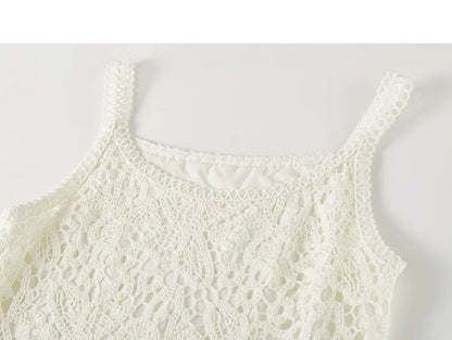 Sentubila boho deslizamento vestido feminino verão borla sem mangas vestido de verão 2025 nova coleção branco elegante rendas vestidos longos q52ld0165