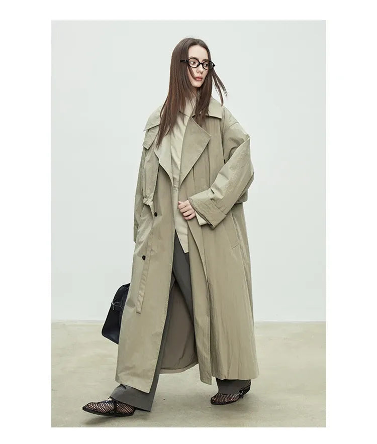 Trench Coat Oversized Feminino Camille — Estilo Europeu e Versatilidade Casual