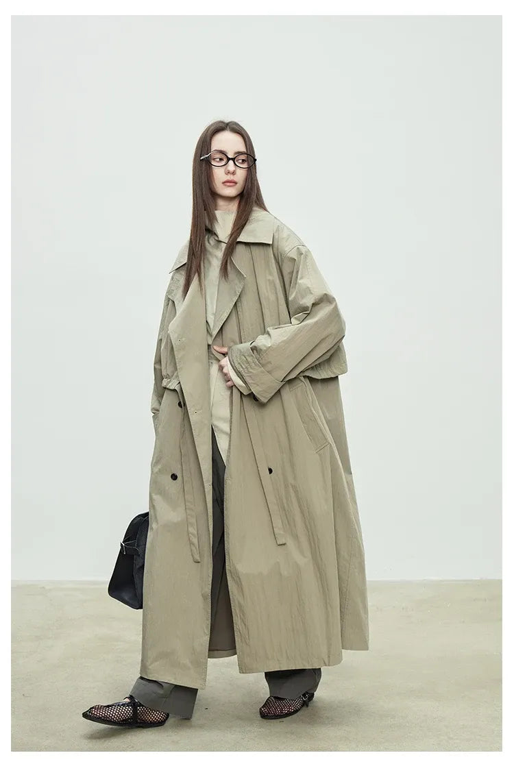 Trench Coat Oversized Feminino Camille — Estilo Europeu e Versatilidade Casual