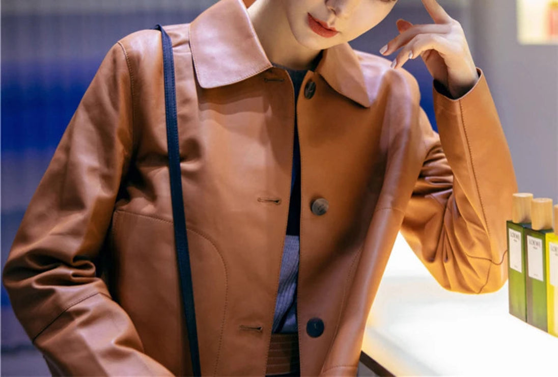 Casacos curtos de pele de carneiro feminino harajuku moda jassen dames fino jaqueta de couro legítimo gola quadrada na moda streetwear casaco