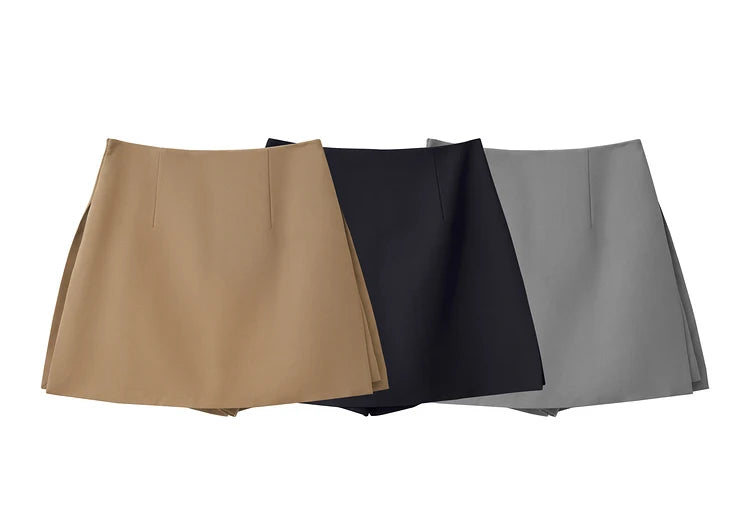 Saia-Shorts A-Line AlmaChic Cintura Alta - AlmaChic