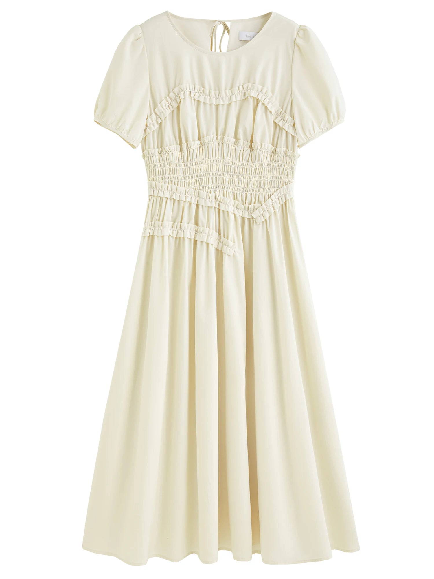 Fsle francês elegante estilo hepburn midi vestido para o sexo feminino 2025 verão nova chegada vestido fino roupas de temporada de férias 25fs12421
