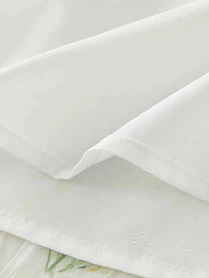 Vestido Midi Floral Feminino Jardin - Alças Finas & Cintura Alta