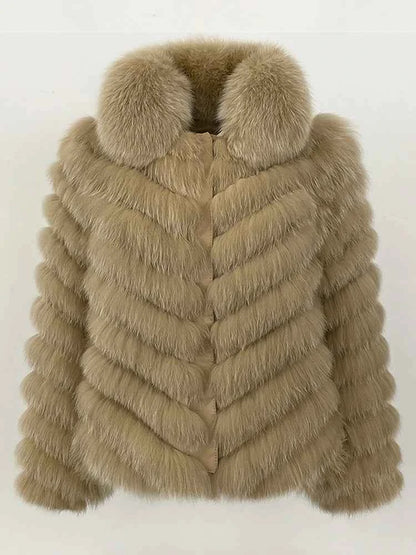 Jaqueta de Pele de Raposa — Elegância Atemporal