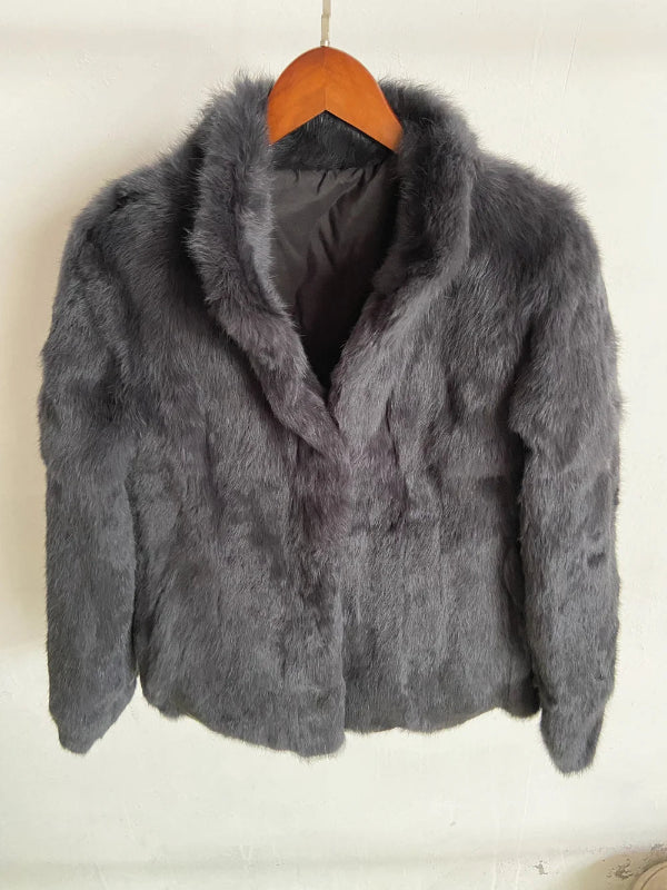 Casaco Feminino de Pele de Coelho Fancy Margaux