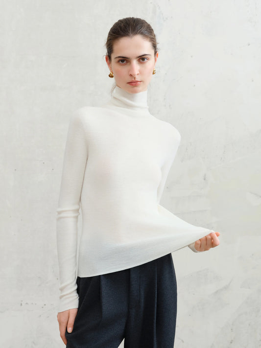 Blusa Térmica Feminina Vienne Gola Alta branca AlmaChic