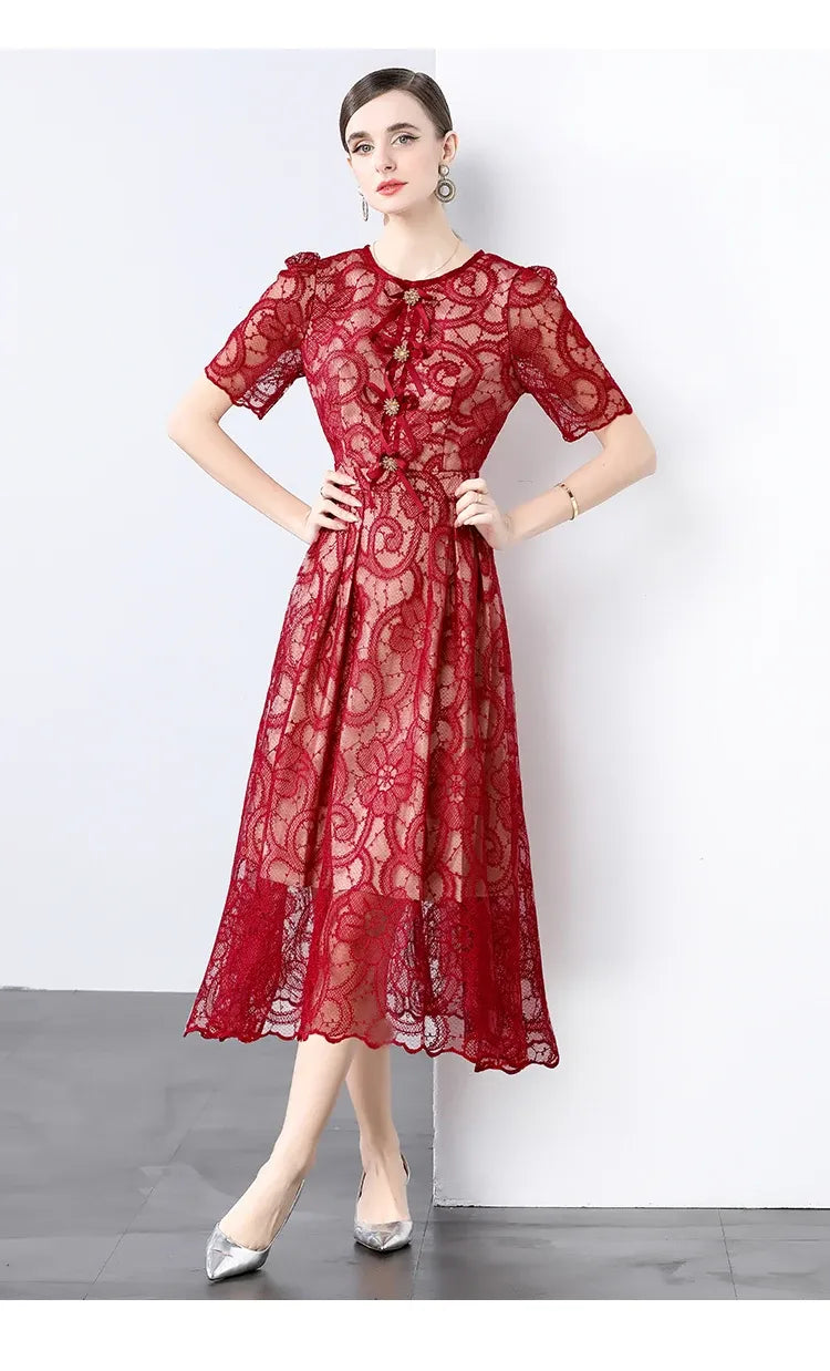 Vestido de Renda Elegante Madeleine