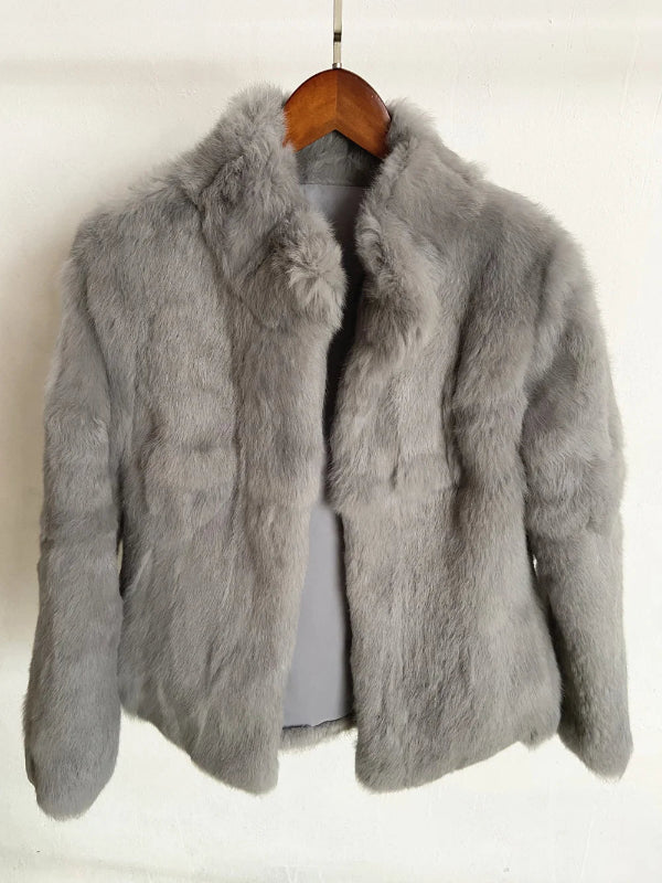 Casaco Feminino de Pele de Coelho Fancy Margaux