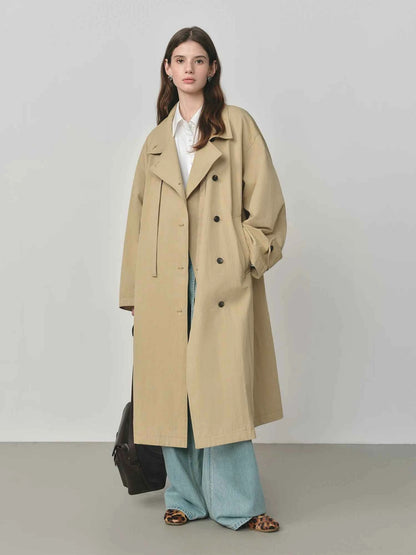Trench Coat Oversized Cáqui com Sofisticação Atemporal