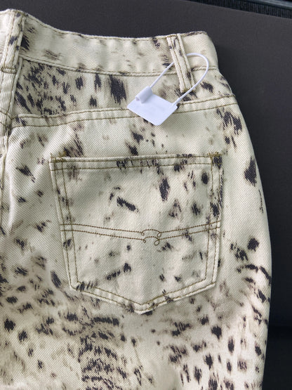 Calça Jeans Feminina Clara Vintage com Estampa Leopardo - AlmaChic