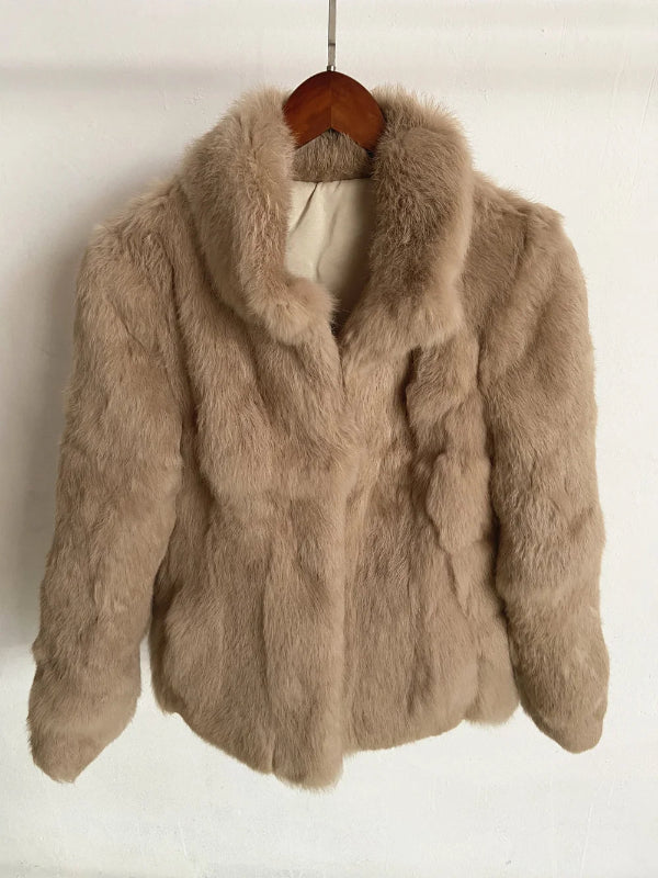 Casaco Feminino de Pele de Coelho Fancy Margaux