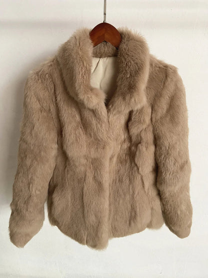 Casaco Feminino de Pele de Coelho Fancy Margaux