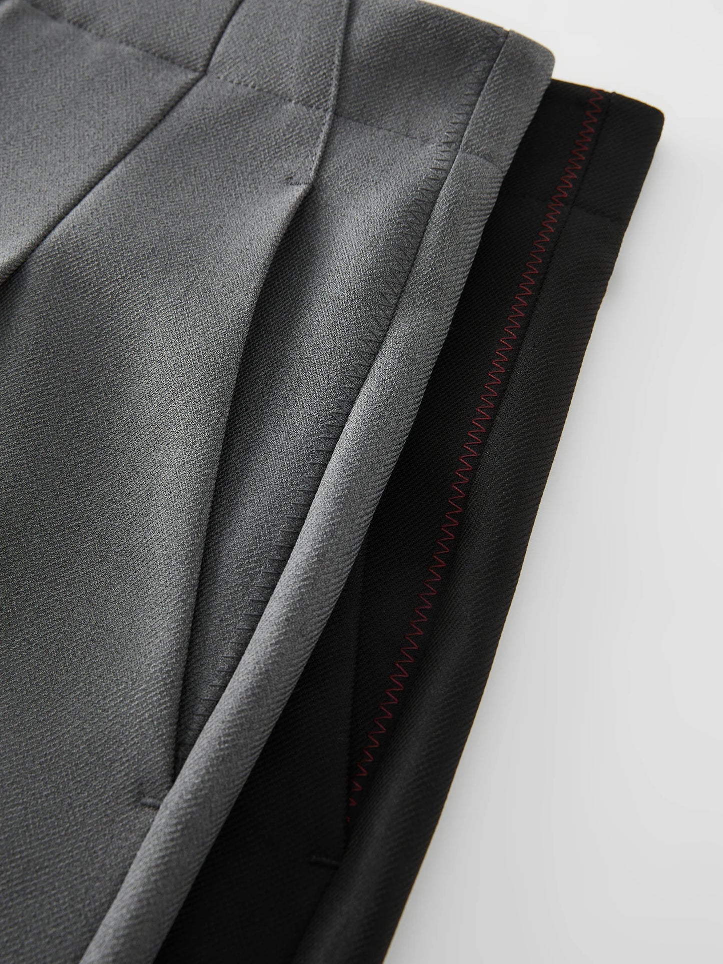 FSLE Women Spring Black Suit Sets Office Lady Temperament Short Single Button Blazers Full Length Trousers 25FS11065+25FS11066