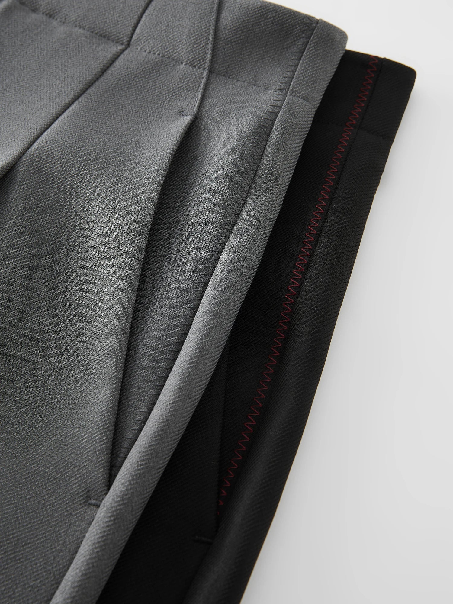 FSLE Women Spring Black Suit Sets Office Lady Temperament Short Single Button Blazers Full Length Trousers 25FS11065+25FS11066