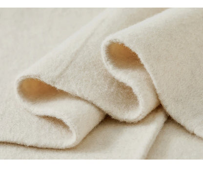 Casaco de Lã Longo Feminino Inverno Sofia – Gola Marinheiro & Lã Pura