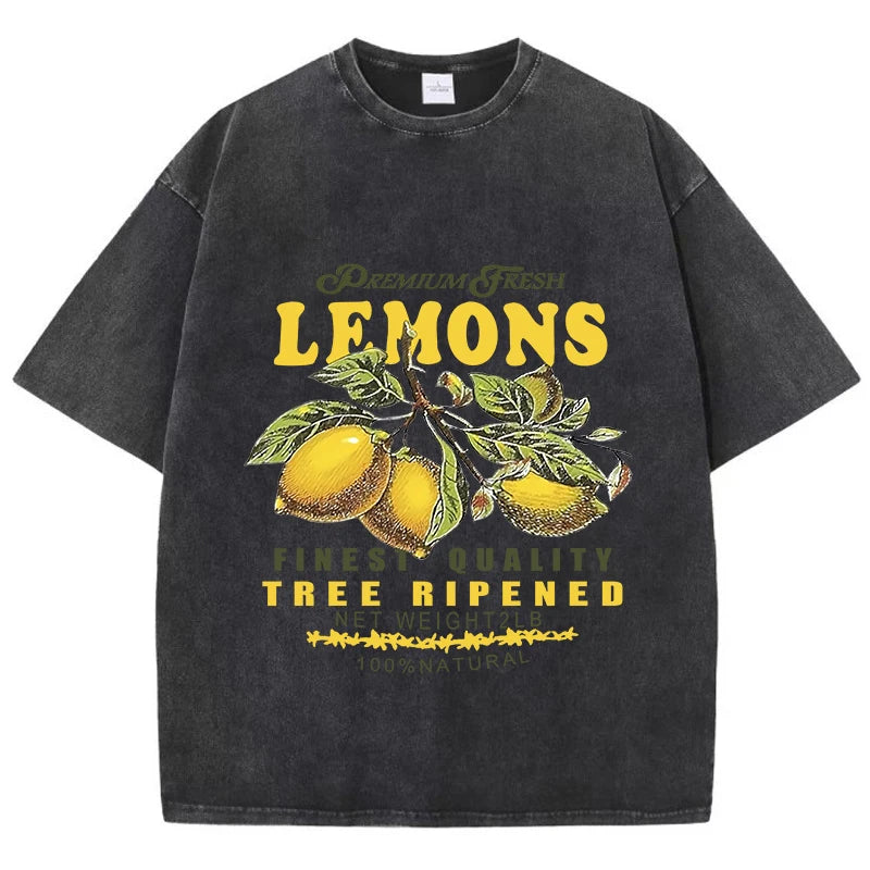 Camiseta Premium Oversized Lemons - AlmaChic