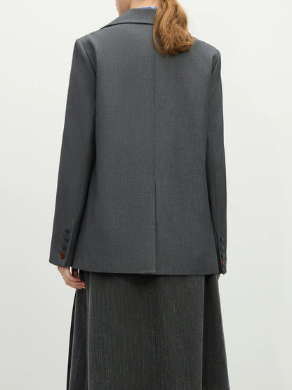 Fsle rosa cinza elegante estilo casual blazer jaqueta para mulher 2025 primavera novo design versátil streetwear chique outfits 25fs11224