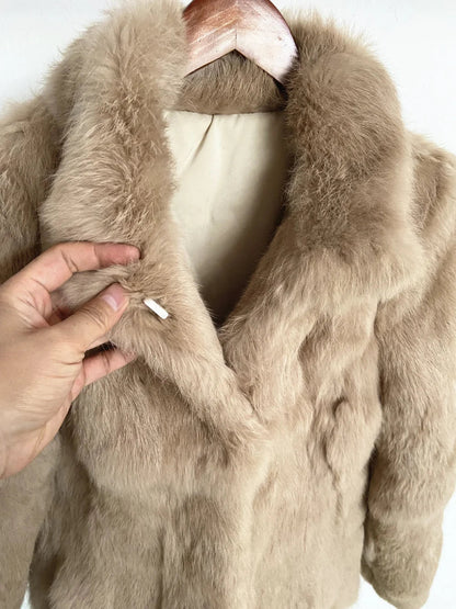 Casaco Feminino de Pele de Coelho Fancy Margaux