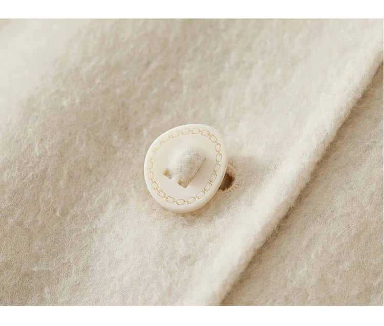 Casaco de Lã Longo Feminino Inverno Sofia – Gola Marinheiro & Lã Pura