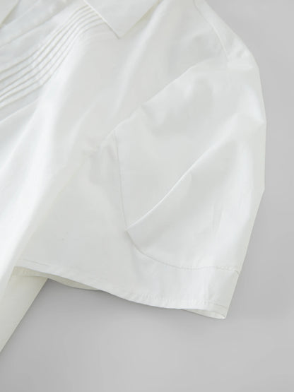 Camisa Minimalista Feminina em Lyocell e Algodão - AlmaChic