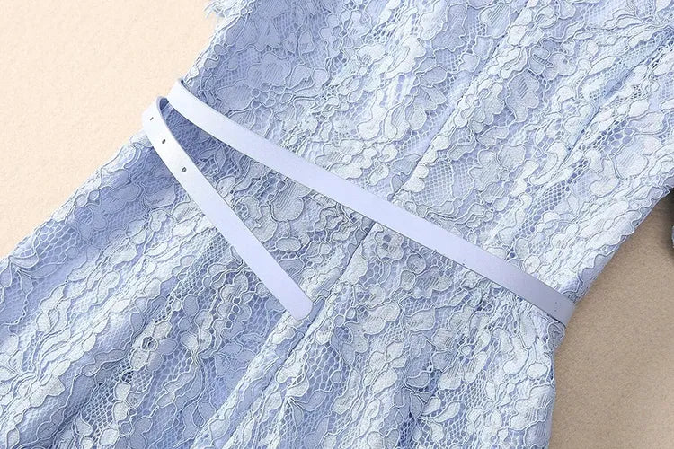 Vestido de Renda Midi Elegante Valentina Rubra