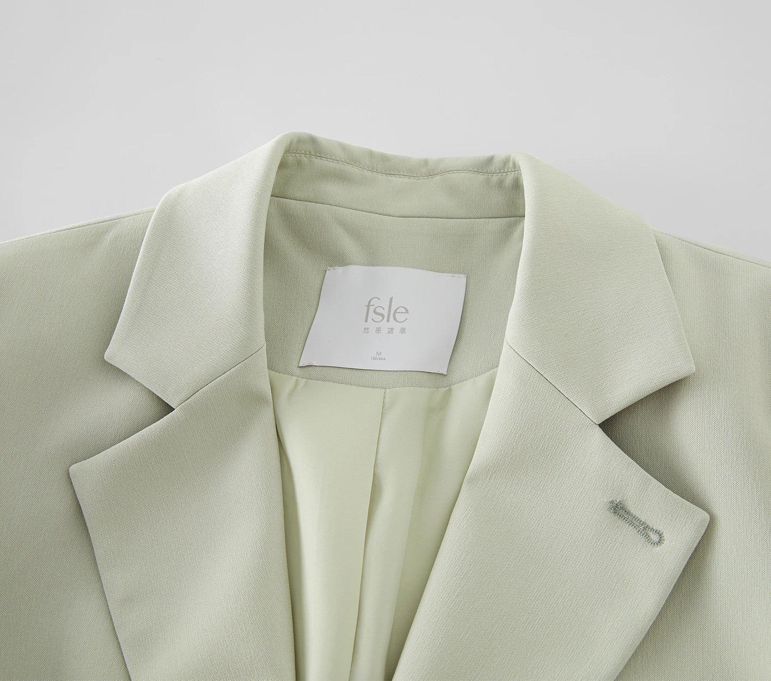 Fsle versátil estilo elegante blazer jaqueta para mulher 2025 nova chegada design exclusivo escritório solto topo verde chique casaco 25fs11075