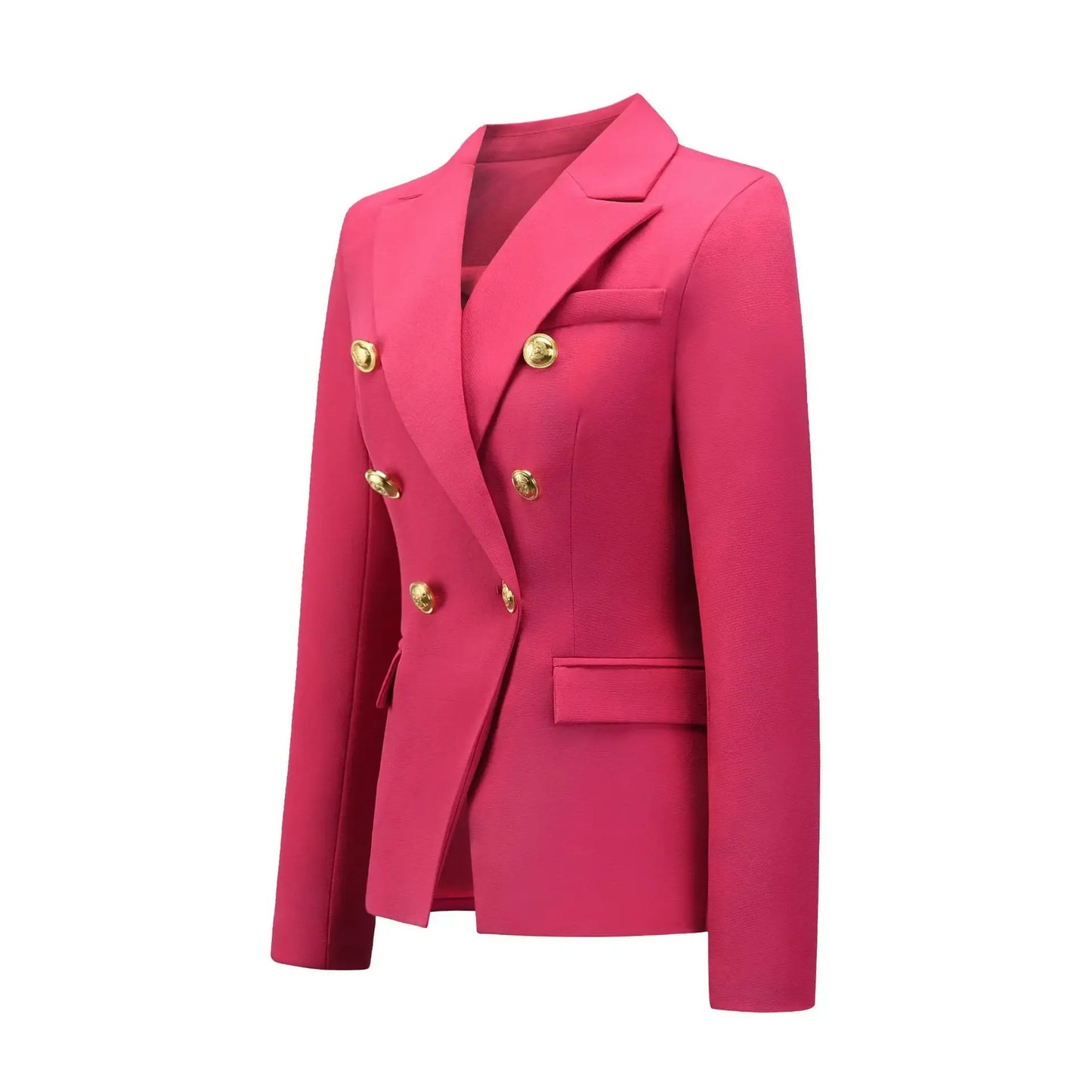 Blazer Feminino Majestic Gold – Alfaiataria com Botões Dourados