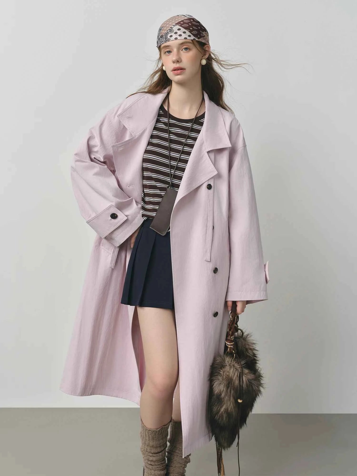 Trench Coat Oversized Cáqui com Sofisticação Atemporal