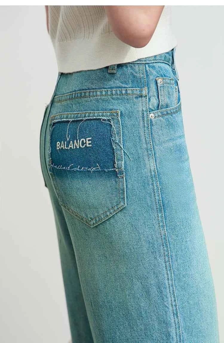 Calça Wide Leg Feminina Élise Soft Denim – Leveza Elegante que Transforma Sua Presença