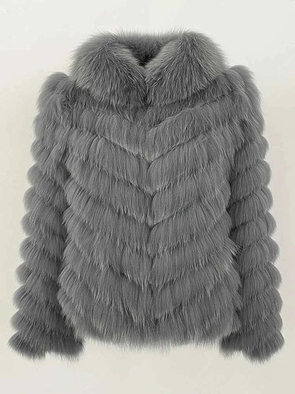 Jaqueta de Pele de Raposa — Elegância Atemporal