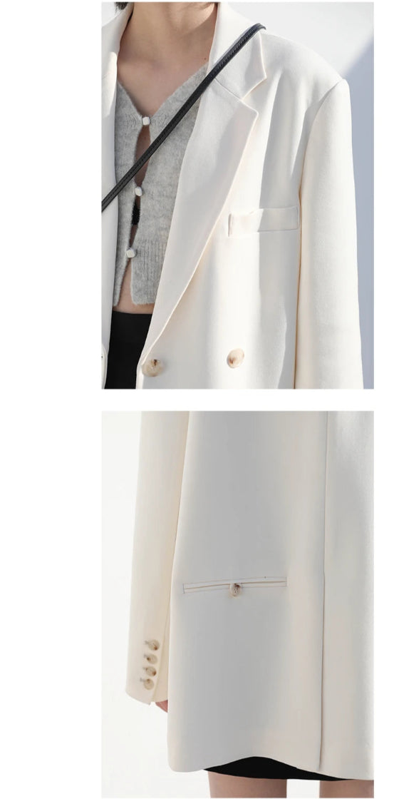 CHIC VEN-Blazer de manga comprida feminino, casacos coreanos casuais, monocromáticos, roupas de escritório com todos os fósforos, moda elegante, primavera, outono, 2023