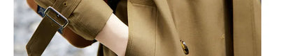 Sentubila-Elegante Trench Coat Longo Feminino, Blusão Solto, Jaqueta Traseiro Duplo, Casacos, Inverno, Outono, 123F42871
