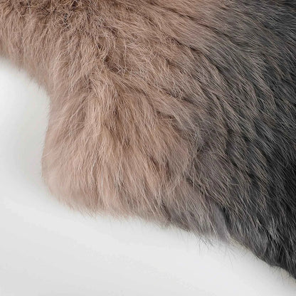 Colete de Pele de Coelho com Guaxinim — Elegância Atemporal