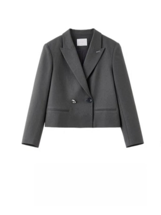 Sentubila blazer e calças terno 2025 acolchoado ombro superior calças de perna larga senhora define feminino trabalho wear 2 peça set153ze1874