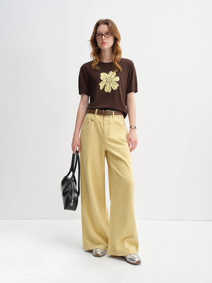 ​ Dushu 2025 jeans retos multicoloridos femininos – calças jeans casuais de pernas largas, conforto, uso diário, recém-chegado ​