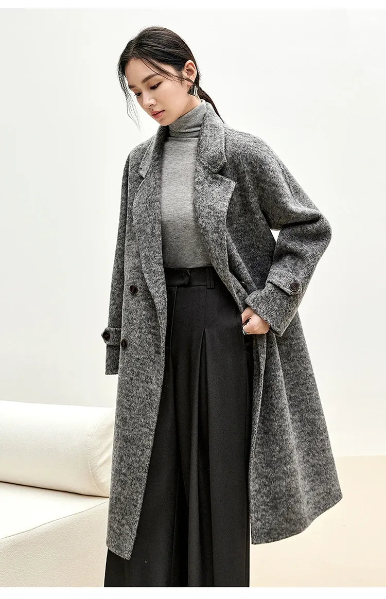 Casaco de Lã Longo Feminino Charlotte – Elegância Atemporal para Dias Frios