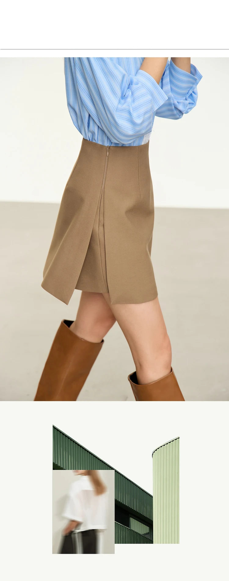 Saia-Shorts A-Line AlmaChic Cintura Alta - AlmaChic