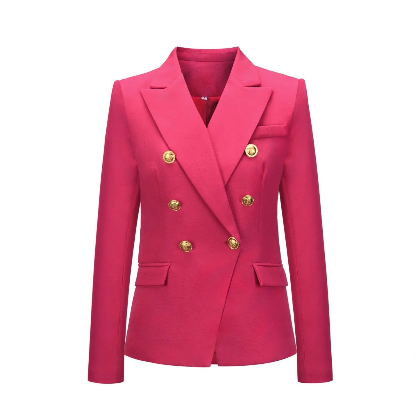 Blazer Feminino Majestic Gold – Alfaiataria com Botões Dourados