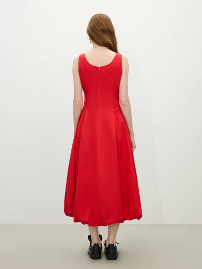 Fsle 【dois comprimentos】sweety feminino vestidos longos para mulheres 2025 primavera verão novo sem mangas bud chique colete vestido 25fs11302 25fs11030