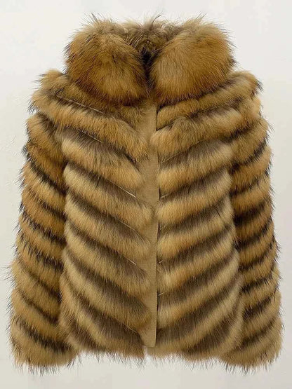 Jaqueta de Pele de Raposa — Elegância Atemporal