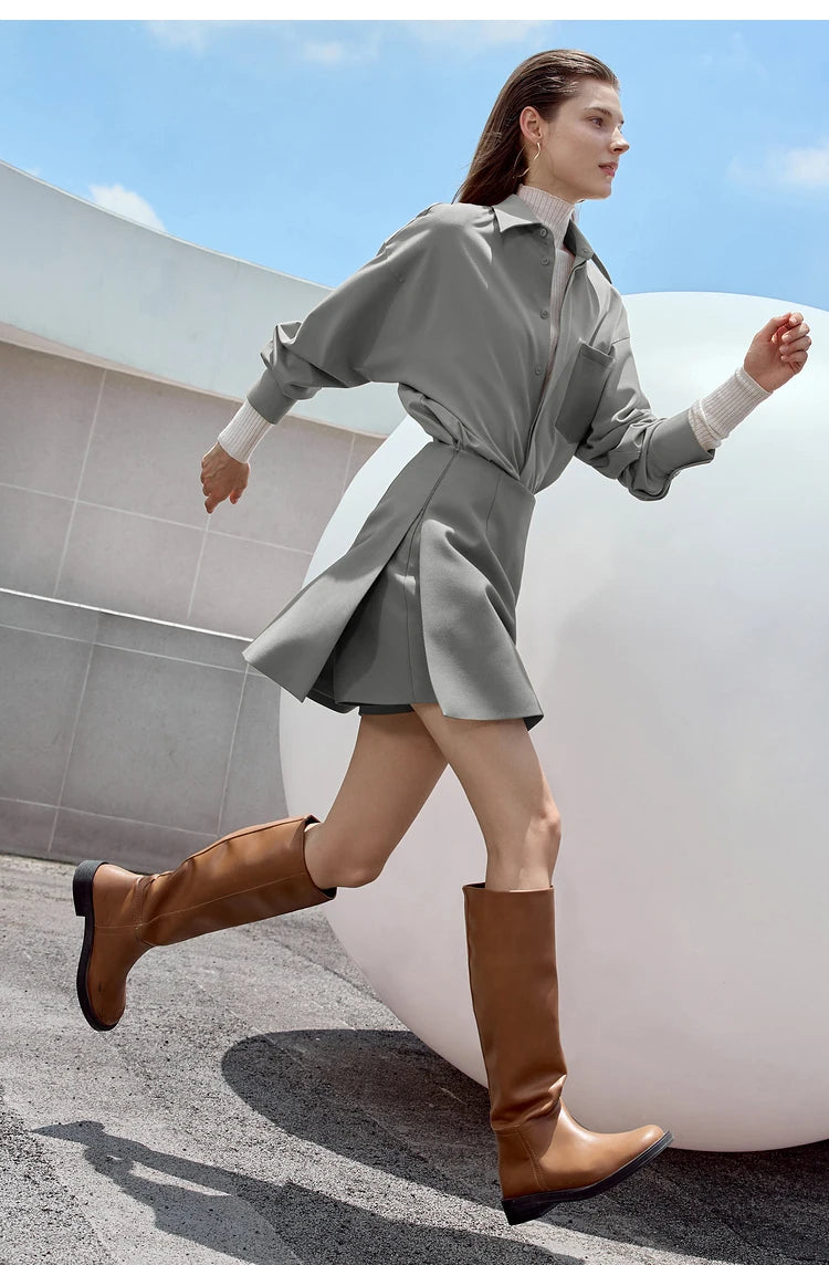 Saia-Shorts A-Line AlmaChic Cintura Alta - AlmaChic