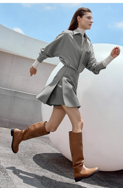 Saia-Shorts A-Line AlmaChic Cintura Alta - AlmaChic