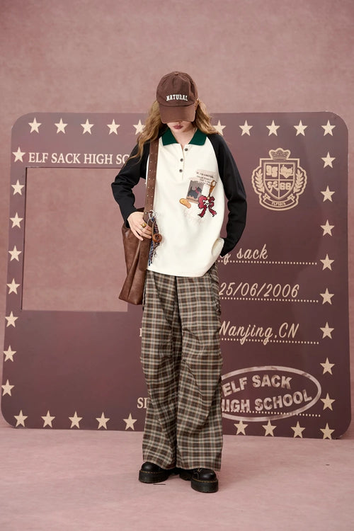 Calça Xadrez Feminina Mood – Wide Leg, Estilo Retrô e Conforto Moderno - AlmaChic