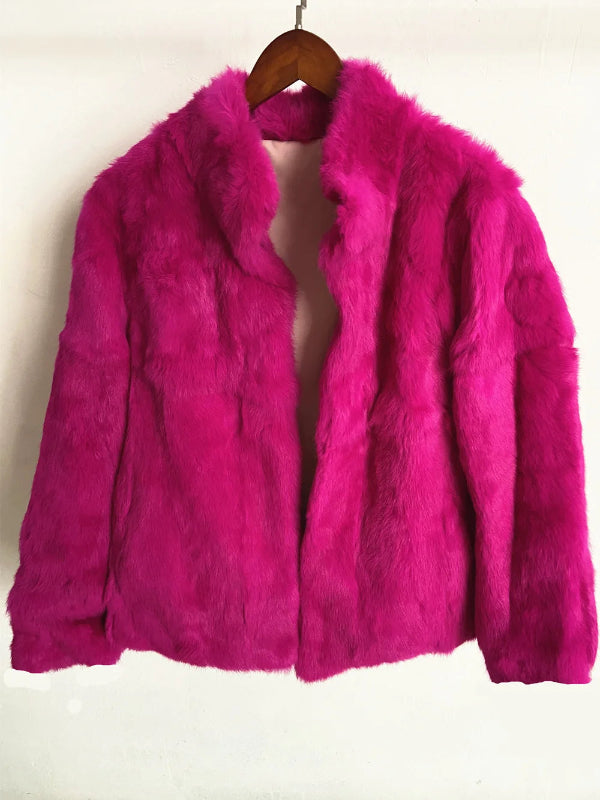 Casaco Feminino de Pele de Coelho Fancy Margaux