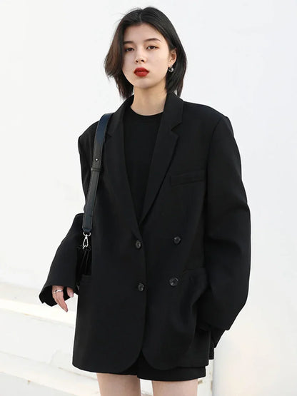 CHIC VEN-Blazer de manga comprida feminino, casacos coreanos casuais, monocromáticos, roupas de escritório com todos os fósforos, moda elegante, primavera, outono, 2023