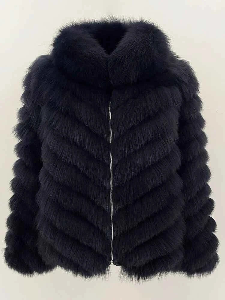 Jaqueta de Pele de Raposa — Elegância Atemporal